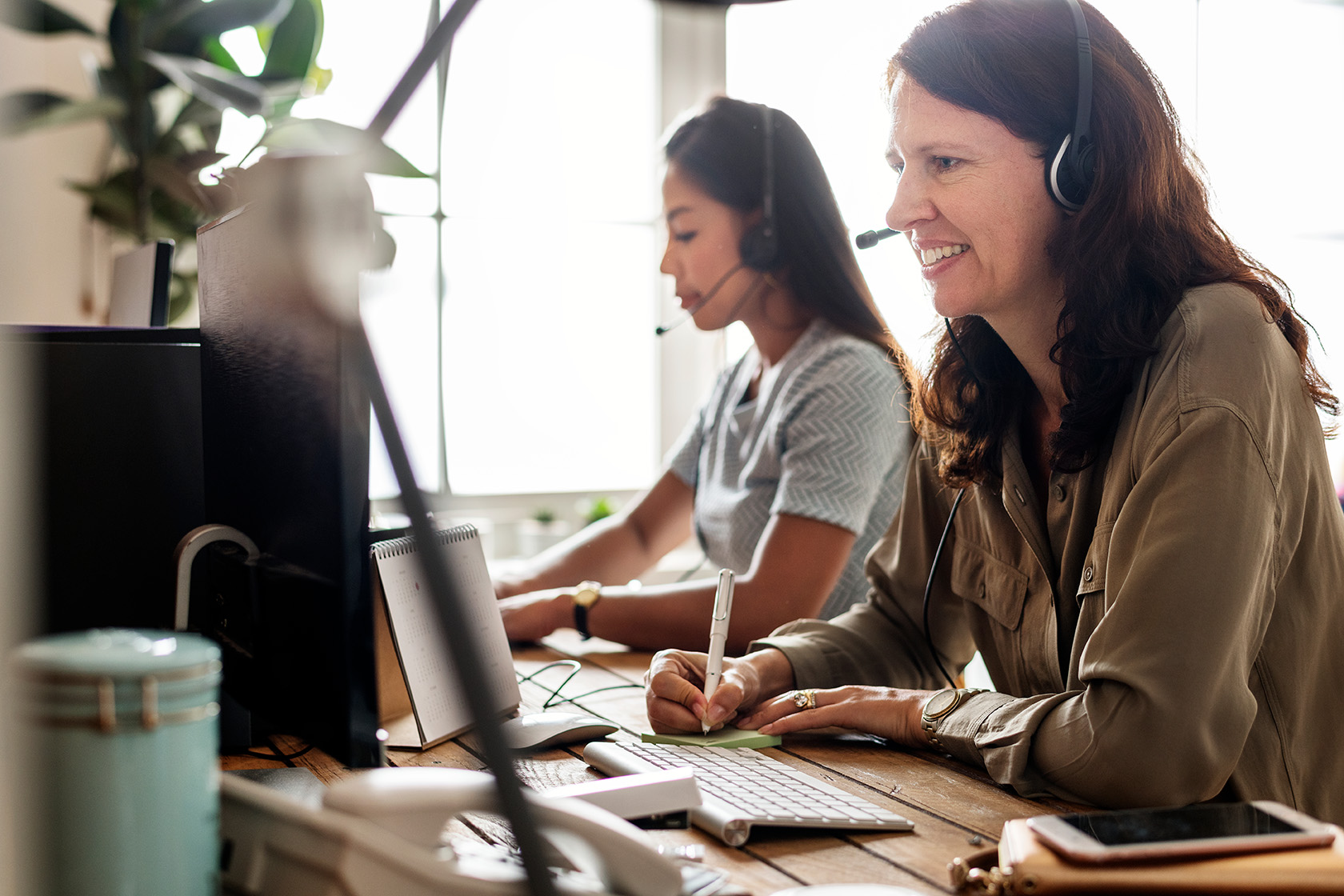 Virtual Receptionist answering phone