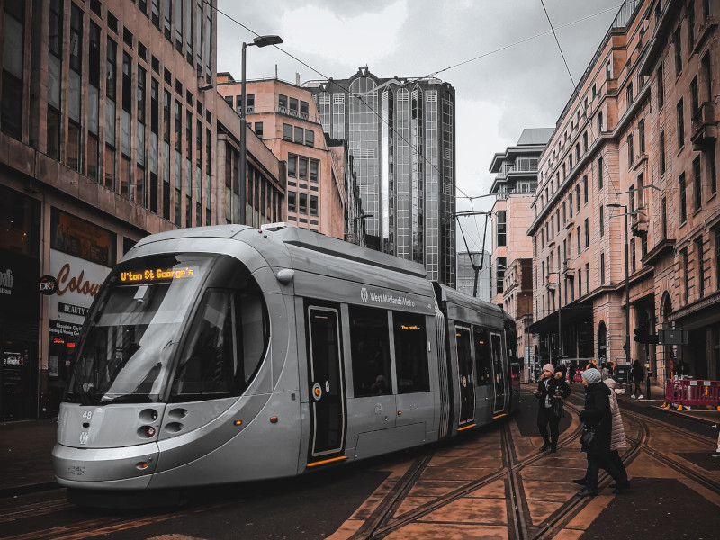 Tram in Birmingham City Area